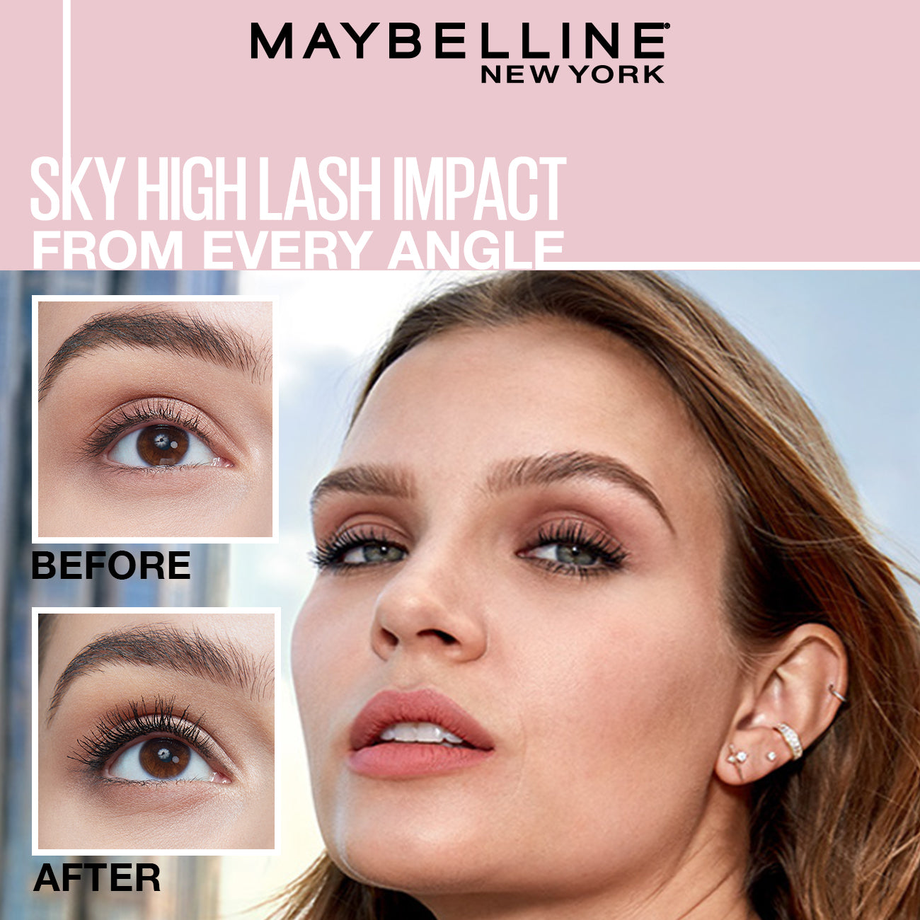 Maybelline Lash Sensational Sky High Mascara - Volumizing & Lengthening Black - Alora
