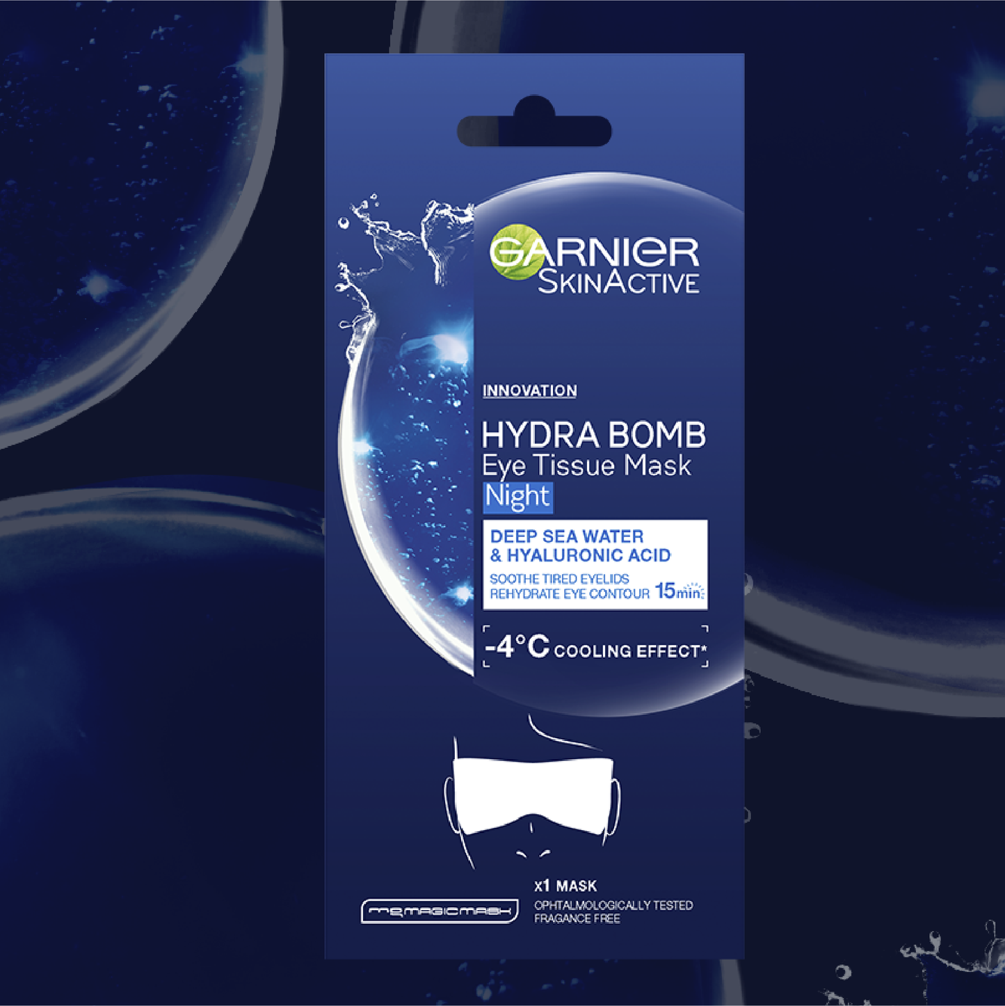 Garnier Hydra Bomb Hydrating Night Eye Mask with Hyaluronic Acid & Deep Sea Water - Alora