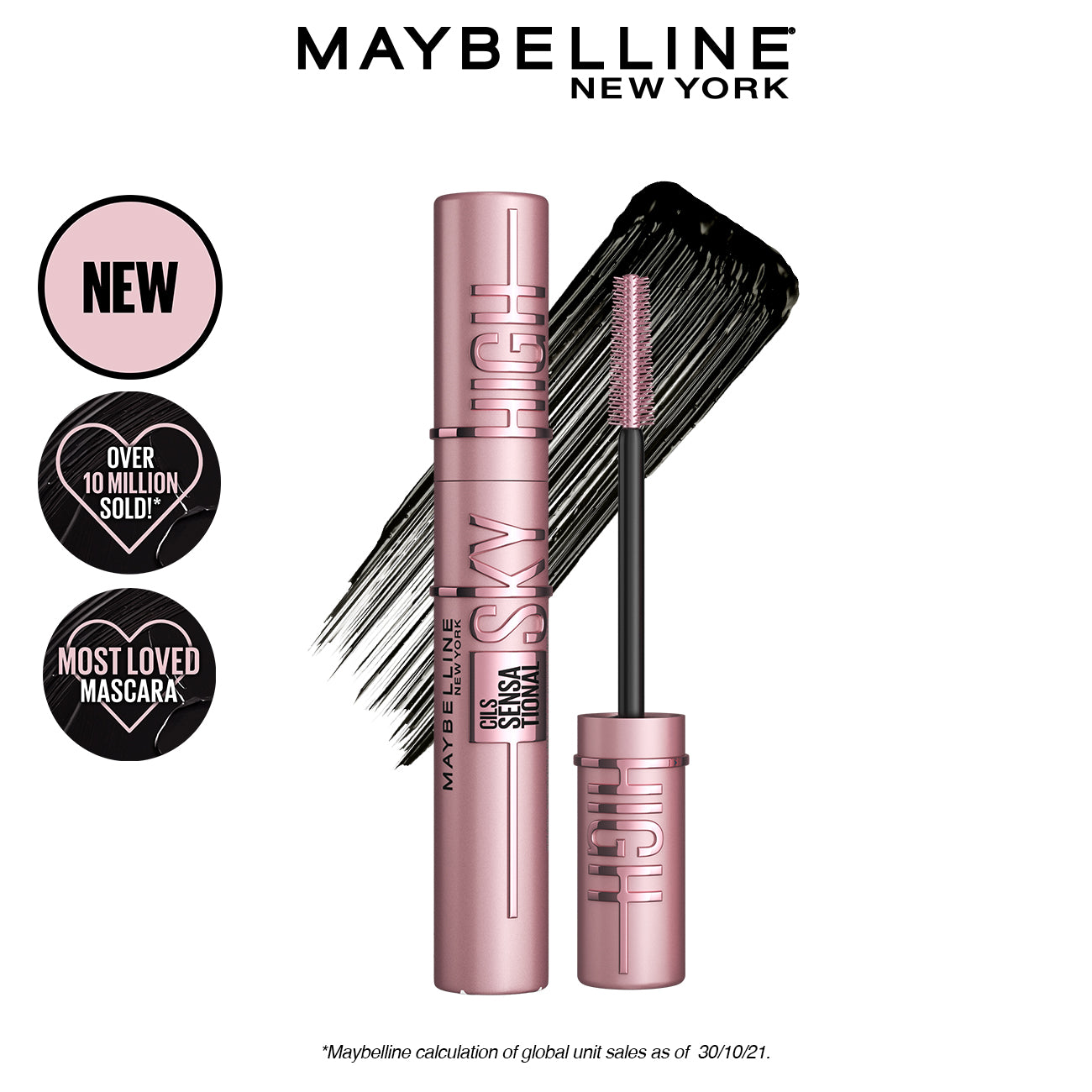 Maybelline Lash Sensational Sky High Mascara - Volumizing & Lengthening Black - Alora