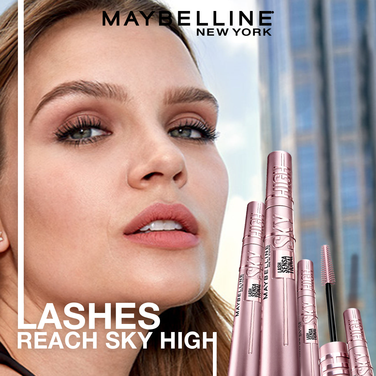 Maybelline Lash Sensational Sky High Mascara - Volumizing & Lengthening Black - Alora