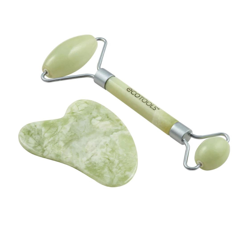 EcoTools Jade Facial Roller and Gua Sha Stone Duo - Alora