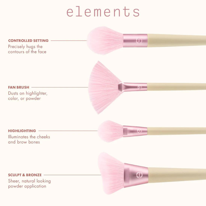 EcoTools Elements Wind-Kissed Finish Makeup Brush Kit (4) - Alora