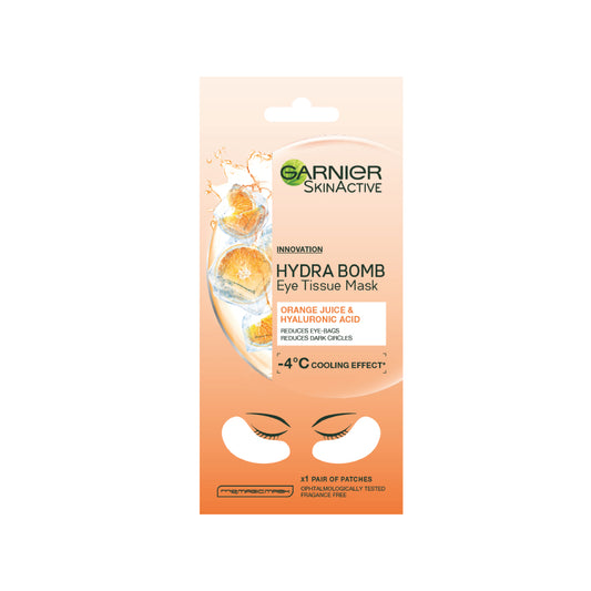 Garnier Hydra Bomb Hydrating & Brightening Eye Tissue Mask - with Hyaluronic Acid and Vitamin C for Dark Circles - Alora
