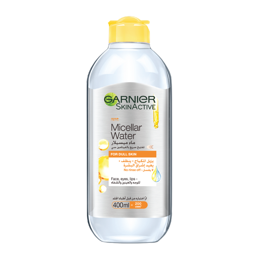 Garnier Vitamin C Micellar Water Facial Brightening Cleanser and Makeup Remover (400mL) - Alora