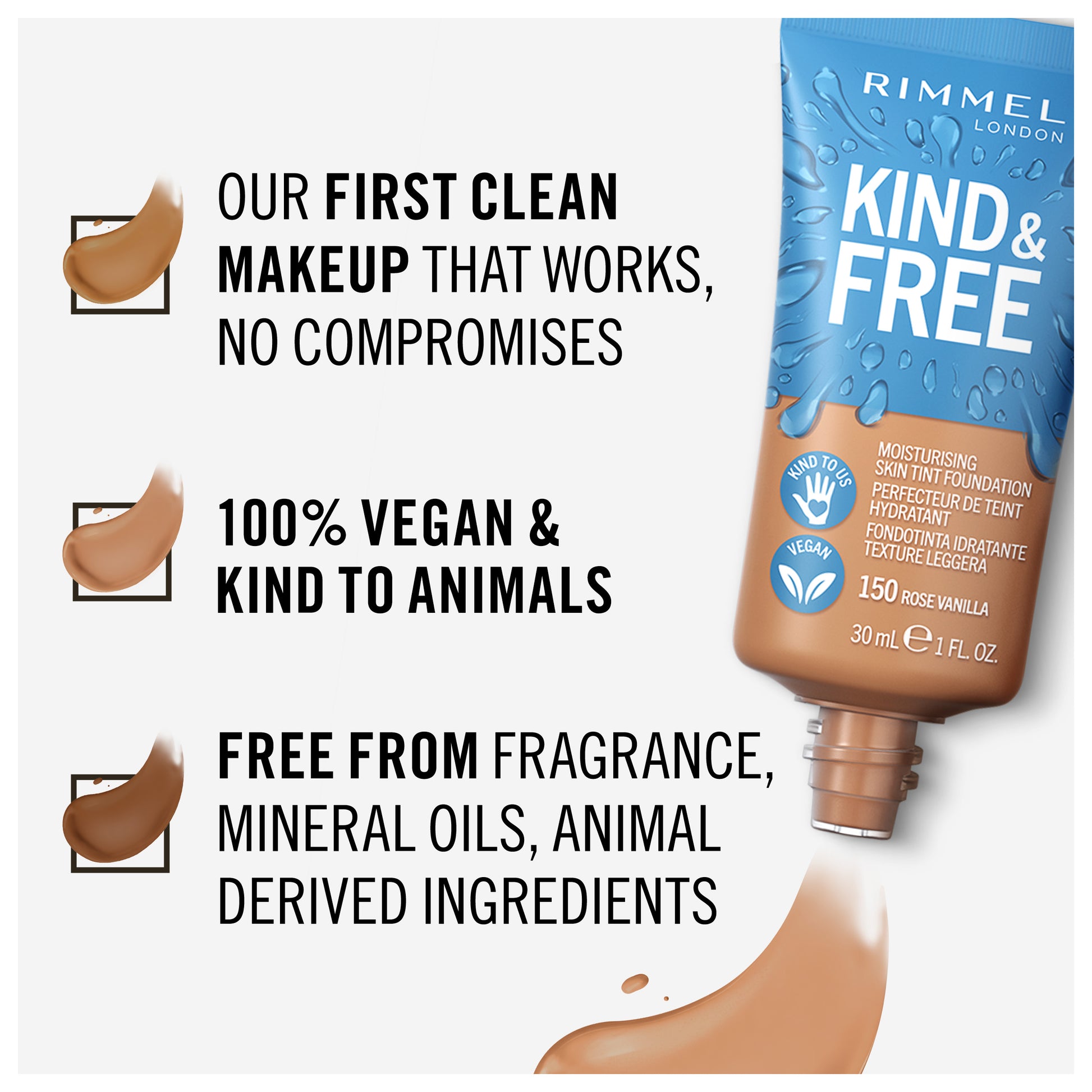 Rimmel Kind & Free Moisturising Foundation - Alora