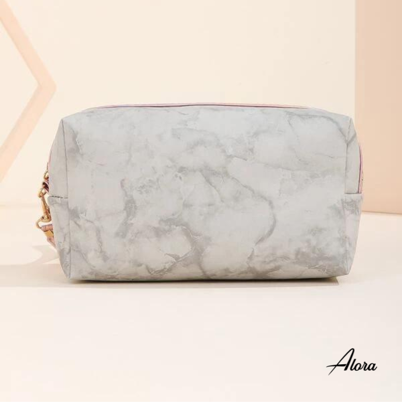 Marble Pattern Makeup Bag Grey - Alora