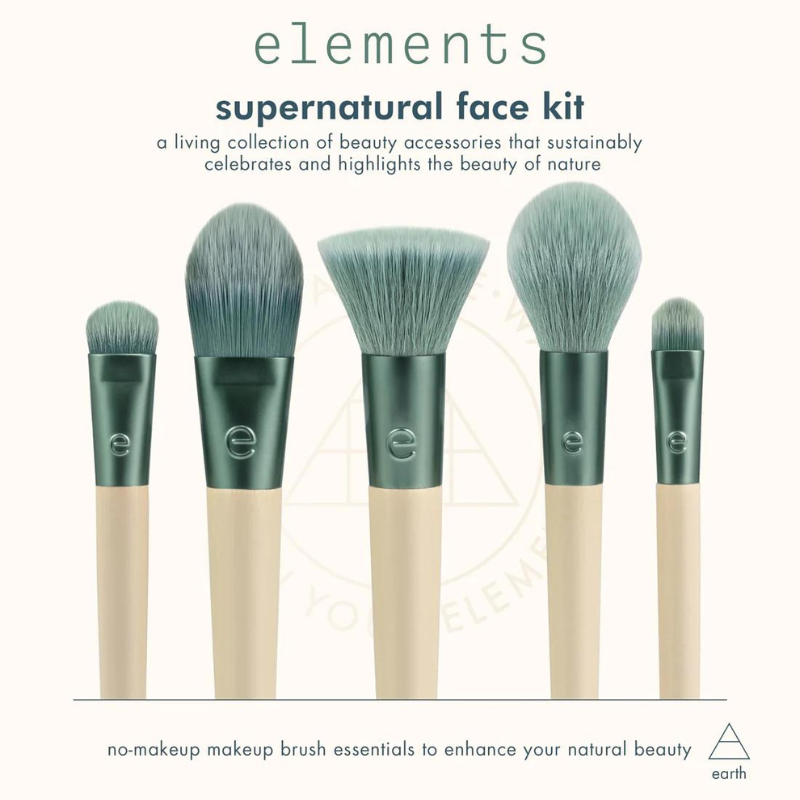 EcoTools Elements Super-Natural Face Makeup Brush Kit (5) - Alora