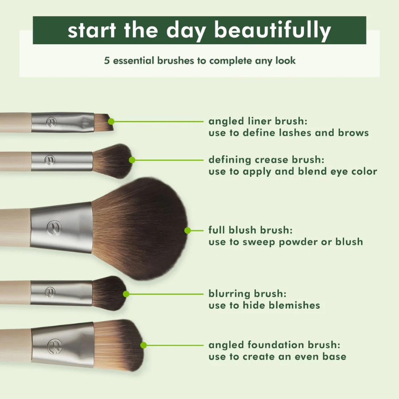 EcoTools Start The Day Beautiful Makeup Brush Kit (5) - Alora