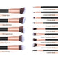 Multifunction Makeup Brush Set - High Quality, Black and Rose Gold 14 pcs - Alora