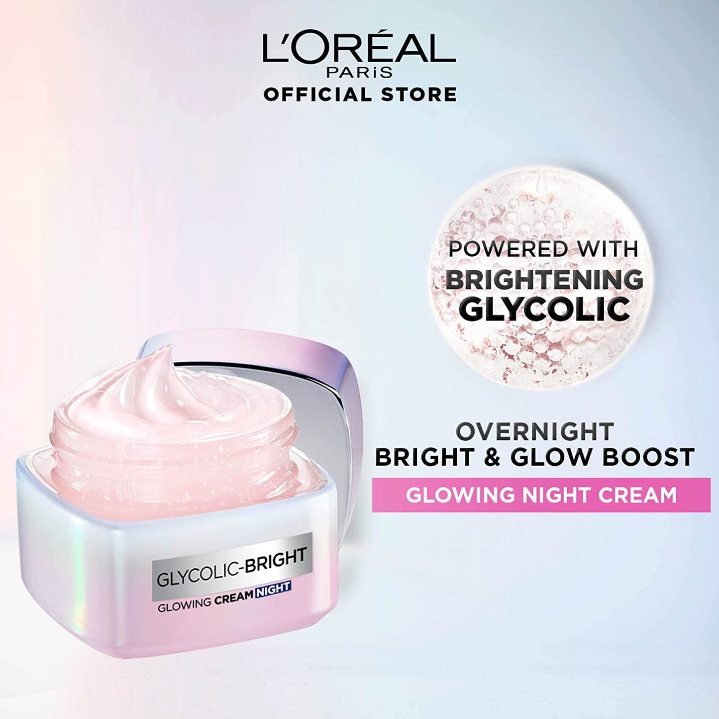 L’Oreal Paris Glycolic Bright Glowing Night Cream 50ml - Alora