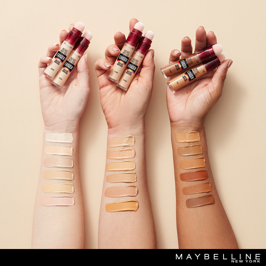 Maybelline instant age rewind eraser deals dark circles treatment concealer swatches