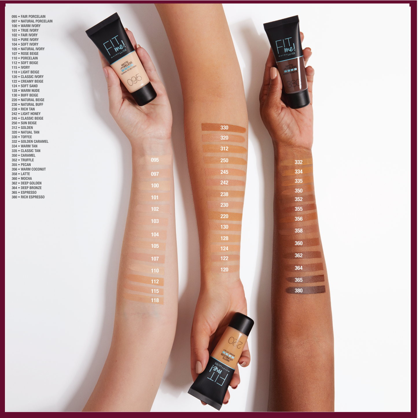 Maybelline Fit Me Matte & Poreless Foundation - Alora